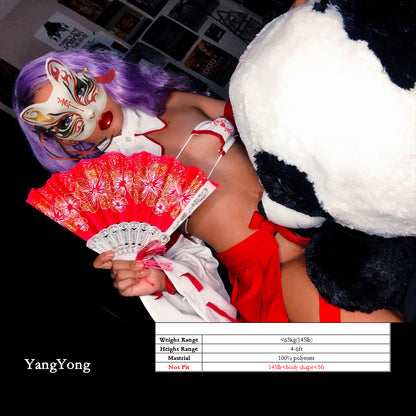 Sexy Fox Kimono Costume for Petite Girl,Japanese Anime Kitsune Roleplay Robe Outfit for Tiny Ladies Party Honeymoon Nightclub