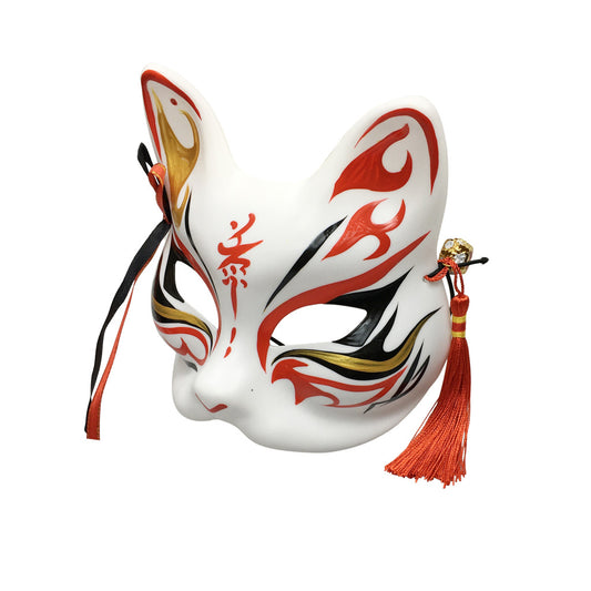 m013 traditional kimono costume mask fox   