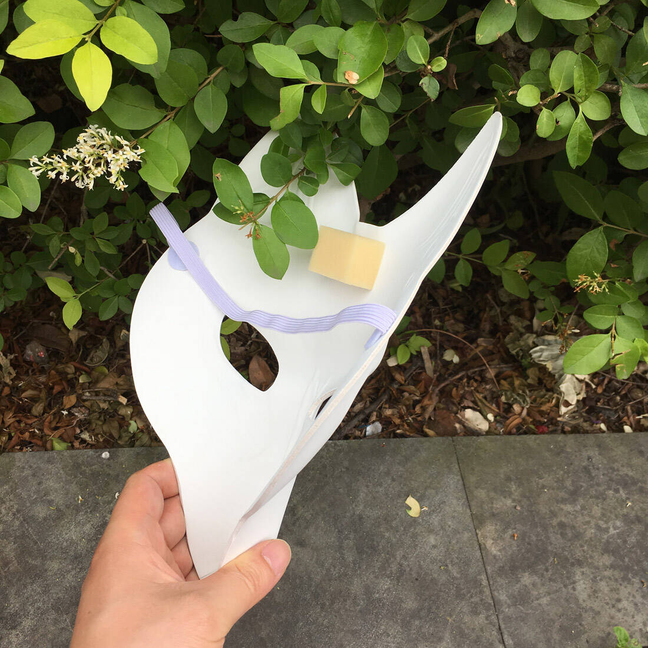 unpainted mask bases back view M022-3